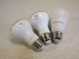 GE/Sylvania LED Light Bulbs Lot of 3 White 2-Relax HD Light 7W 450 Lumens -- Used