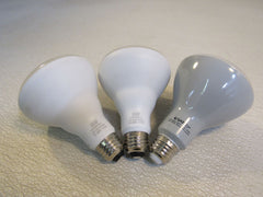 Feit/Satco LED Light Bulbs Lot of 3 White 2-Feit Daylight 8.3W 750 Lumens -- Used