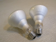 Standard Flood Light Bulbs Incandescent Lot of 2 White Unknown Wattage -- Used
