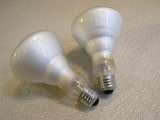 Standard Flood Light Bulbs Incandescent Lot of 2 White Unknown Wattage -- Used