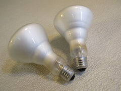 Standard Flood Light Bulbs Incandescent Lot of 2 White Unknown Wattage -- Used