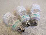 Feit Elecrtic Fluroscent Light Bulbs Lot of 3 White 18W 120 VAC 60Hz 300mA -- Used