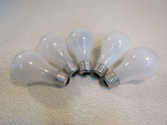 Standard Incandescent Light Bulbs Lot of 5 Soft White 40W 120V Soft White -- Used