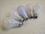 Reveal/GE Incandescent Light Bulbs Lot of 5 White 60W 120V 2-Soft White -- Used