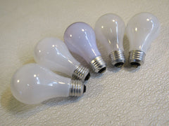 Reveal/GE Incandescent Light Bulbs Lot of 5 White 60W 120V 2-Soft White -- Used