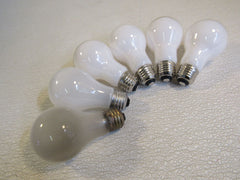 Standard Incandescent Light Bulbs Lot of 6 White 1-100W 120/130V -- Used