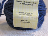 Universal Yarn Deluxe Chunky Yarn Navy 2 Skeins 120 Yards Each Needle Size 9-11 -- New