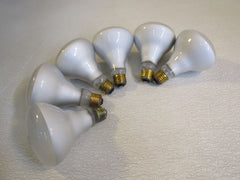 Feit Electric Incandescent Flood Lights Lot of 6 White 65W 130V -- Used