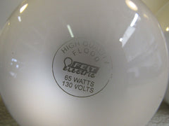 Feit Electric Incandescent Flood Lights Lot of 6 White 65W 130V -- Used