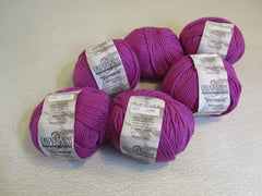 Cascade Yarns Venezia Yarn Magenta 6 Skeins 102 Yards Each Bulky Weight -- New