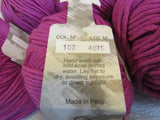Cascade Yarns Venezia Yarn Magenta 6 Skeins 102 Yards Each Bulky Weight -- New