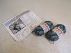 Patons Kroy Socks Yarn 2 Skeins 166 Yards Each Green Striped Ragg -- New