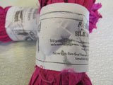 Darn Good Yarn Sari Ribbon Yarn Hot Pink 2 Skeins 50 Yards Each 100% Silk -- New