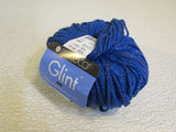 Berroco Glint Yarn Blue 1 Ball 141 Yards 80% Cotton 12% Nylon 8% Metallic -- New