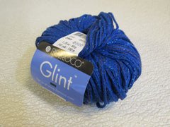 Berroco Glint Yarn Blue 1 Ball 141 Yards 80% Cotton 12% Nylon 8% Metallic -- New