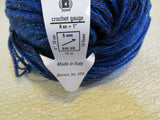 Berroco Glint Yarn Blue 1 Ball 141 Yards 80% Cotton 12% Nylon 8% Metallic -- New