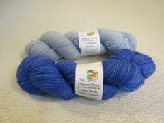Unique Sheep Foot Prints Yarn Blue Sport Weight Protist Ice/Protist Periwinkle -- New
