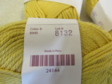 Knit Picks Shine Worsted Yarn 3 Skeins 75 Yards Each Crème Brulee -- New