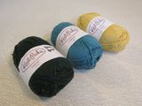 Knit Picks DK Weight Cotlin Yarn 3 Skeins 123 Yards Each Crème Brulee/Surf/Cedar -- New
