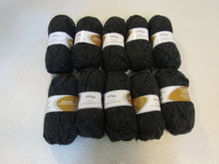 Elann Peruivan Highland Bulky Yarn Black 10 Skeins 54 Yards Each -- New