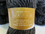 Elann Peruivan Highland Bulky Yarn Black 10 Skeins 54 Yards Each -- New