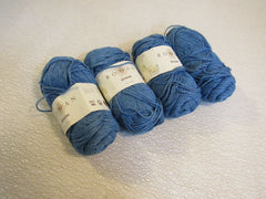 Rowan Denim Yarn 4 Skeins 109 Yards Each Blue 100% Cotton -- New