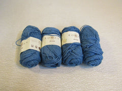 Rowan Denim Yarn 4 Skeins 109 Yards Each Blue 100% Cotton -- New