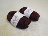 Knit Picks Shine Worsted Yarn Currant 2 Skeins 75 Yards Each -- New