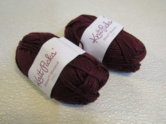 Knit Picks Shine Worsted Yarn Currant 2 Skeins 75 Yards Each -- New