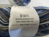 Darn Good Yarn Super Wash Wool Sock Yarn Multicolored 4 Skeins 80 Yards Each -- New