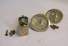 Schlage Pocket Door Latch and Handles Polished Brass -- Used