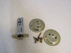 Schlage Pocket Door Latch and Handles Polished Brass -- Used