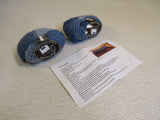 Vero Tweed Yarn Blue 2 Skeins 87 Yards Each 90% Wool 6% Acrylic 4% Viscose -- New