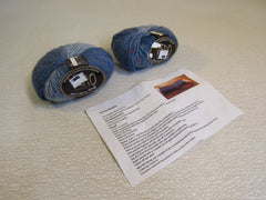 Vero Tweed Yarn Blue 2 Skeins 87 Yards Each 90% Wool 6% Acrylic 4% Viscose -- New