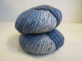 Vero Tweed Yarn Blue 2 Skeins 87 Yards Each 90% Wool 6% Acrylic 4% Viscose -- New