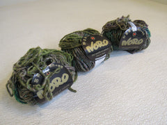 Noro Silk Garden Chunky Yarn 3 Skeins 66 Yards Each Pea Green/Teal/Blue -- New