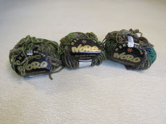 Noro Silk Garden Chunky Yarn 3 Skeins 66 Yards Each Pea Green/Teal/Blue -- New
