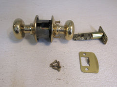 Schlage Door Knob Passage Polished Brass -- Used