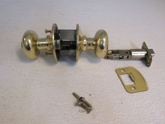 Schlage Door Knob Privacy Polished Brass -- Used