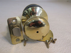 Schlage Door Knob Privacy Polished Brass -- Used
