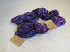 Manos Wool Clasica Yarn Fractal 4 Skeins 138 Yards Each Pink/Blue/Purple -- New