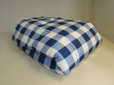 Sleep Zone Full Fitted Mattress Pad Cover 75-in x 54-in Blue/White Quilted -- New