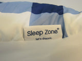 Sleep Zone Full Fitted Mattress Pad Cover 75-in x 54-in Blue/White Quilted -- New