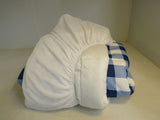 Sleep Zone Full Fitted Mattress Pad Cover 75-in x 54-in Blue/White Quilted -- New