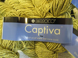 Berroco Captiva Shimmery Yarn Gold 6 Skeins 98 Yards Each -- New