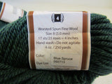 Stonehedge Fiber Mill Shepherds Wool Yarn Blue Spruce 2 Skeins 250 Yards Each -- New