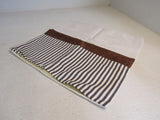 Designer Throw Pillow Cover 17-in x 17-in Brown/Cream Stripes -- New