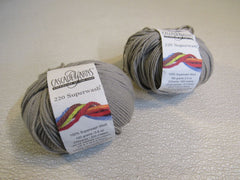 Cascade Yarns 220 Superwash Yarn Light Gray 2 Skeins 220 Yards Each -- New