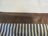 Designer Throw Pillow Cover 17-in x 17-in Brown/Cream Stripes -- New