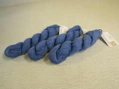 Blue Sky Skinny Cotton Yarn Blue 3 Skeins 150 Yards Each 100% Organic Cotton -- New